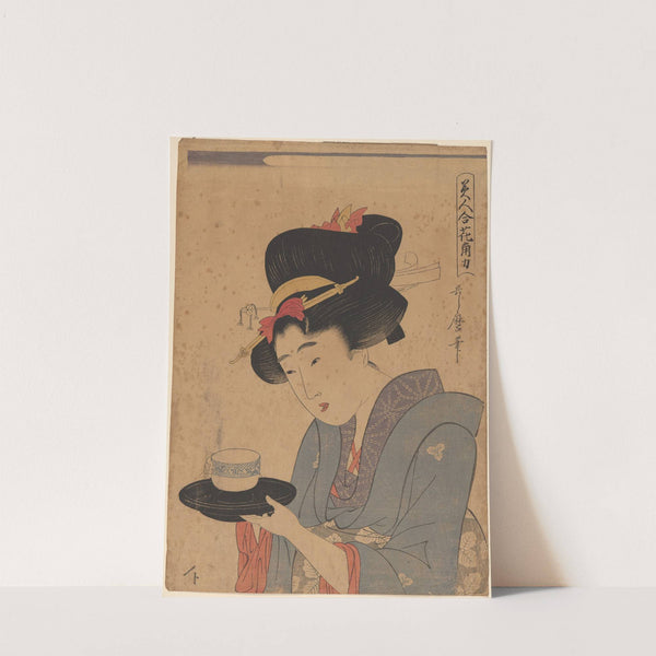 Woman Serving Tea at a Cafe (late 18th century – ca. 1806) by Kitagawa Utamaro