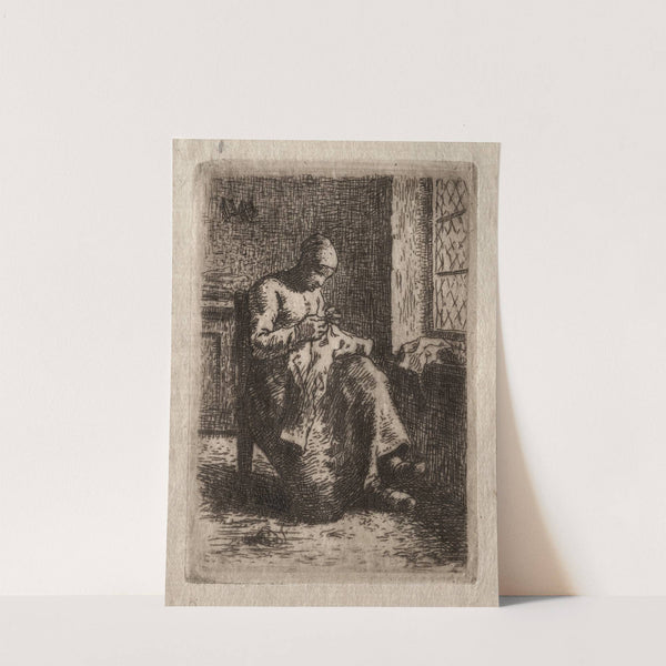 Woman Sewing (1855) by Jean-François Millet