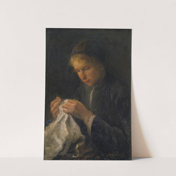 Woman Sewing by Jozef Israëls