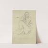 Woman sitting on the floor by Jakob Becker