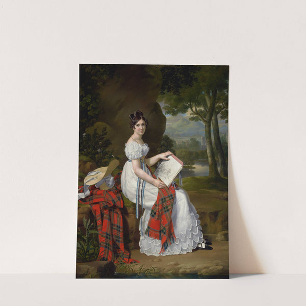 Woman Sketching In A Landscape by Barthélemy Vieillevoye