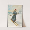 Woman skiing by Peter Nicolai Arbo