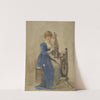 Woman spinning by John Parker