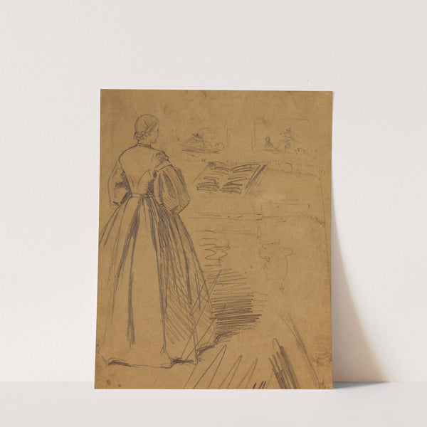 Woman Standing Before a Piano by Winslow Homer