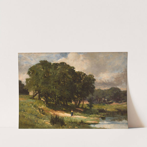 Woman Standing near a Pond (1880) by Edward Mitchell Bannister