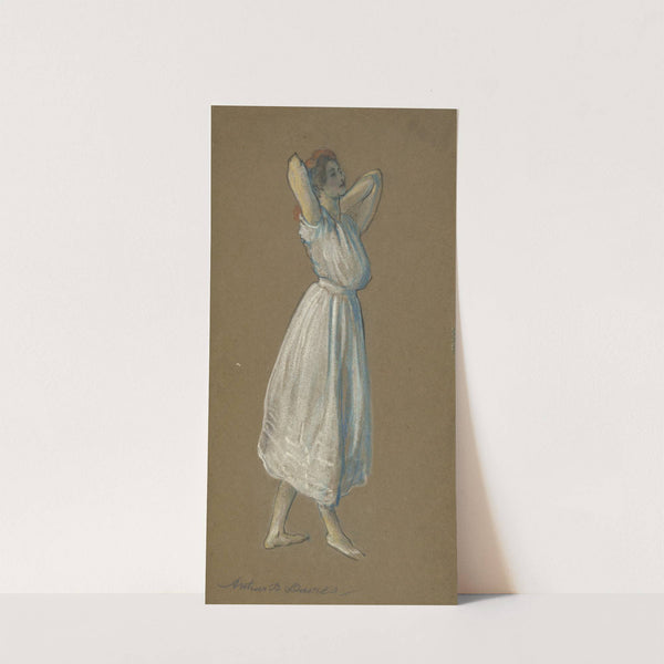 Woman Standing with Hands Behind her Head (1980) by Arthur Bowen Davies