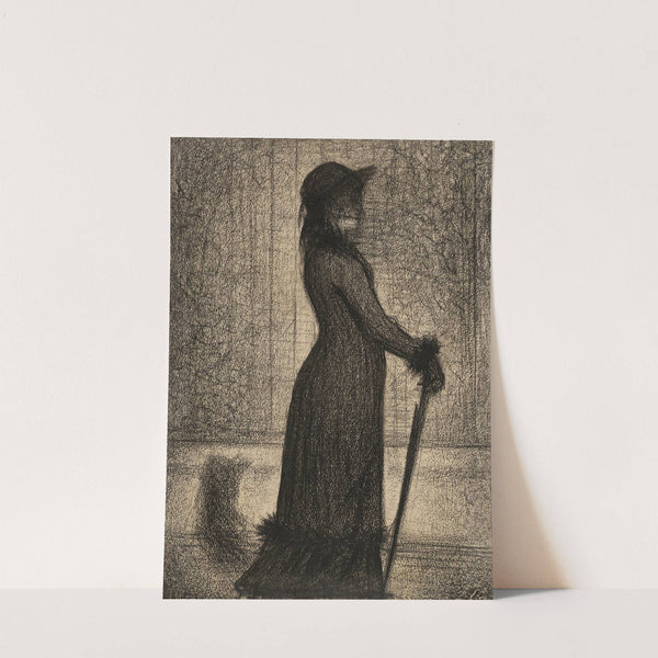Woman Strolling (Une élégante) (1884) by Georges Seurat