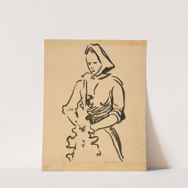 Woman Tying Up a Tree - Vine by Štefan Polkoráb