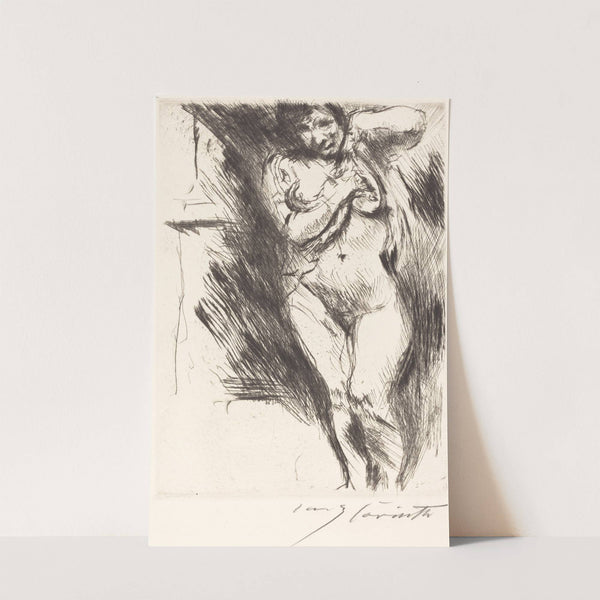 Woman Undressing (Akt mit hochgehobenem Hemd) (1921) by Lovis Corinth