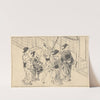 Woman Walking with Attendants by Nishikawa Sukenobu