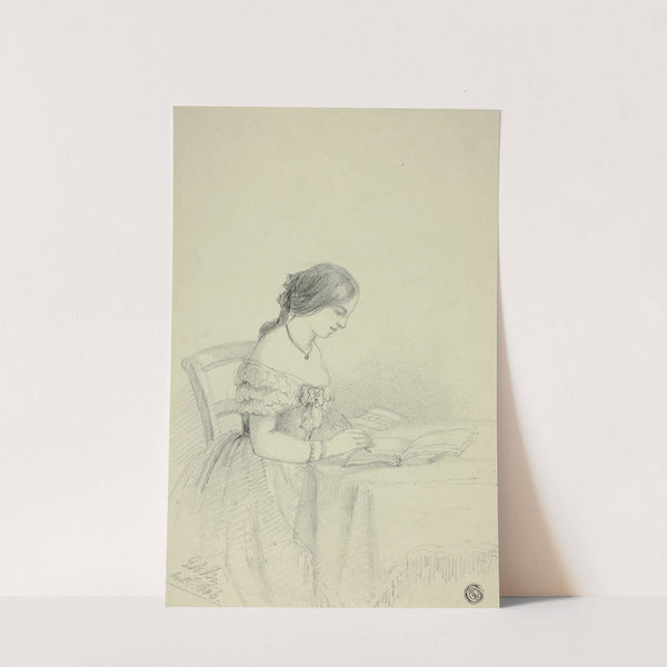 Woman Watercoloring (possibly a Self Portrait) by Elizabeth Murray