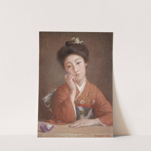Woman Wearing a Diamond Ring (Diamond no onna) by Okada Saburōsuke