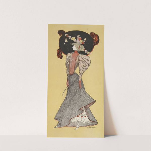 Woman wearing a large hat by Charles Wright