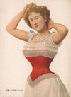 Woman wearing a red corset (1899)