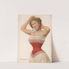Woman wearing a red corset (1899) by F. B. Patterson