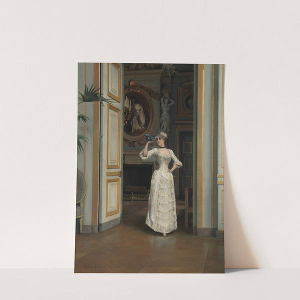 Woman With A Bird At The Castle Of Maison Laffitte by Gunnar Berndtson