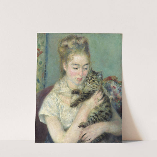Woman with a Cat by Pierre-Auguste Renoir