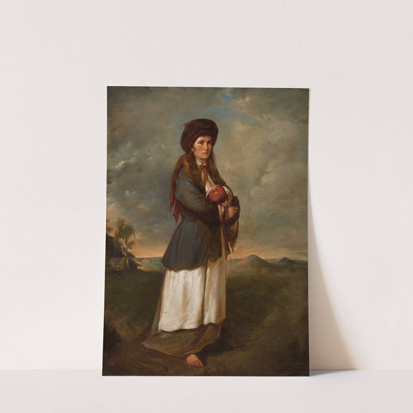 Woman with a child against landscape by Andrzej Grabowski