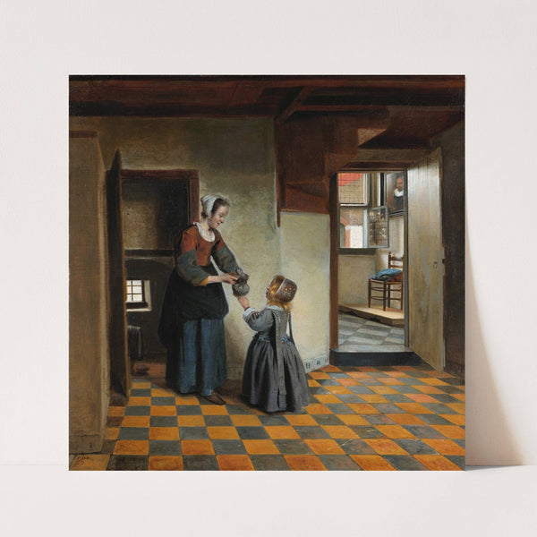 Woman with a Child in a Pantry (c. 1656 - c. 1660) by Pieter De Hooch