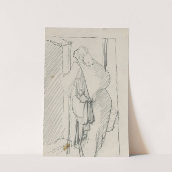 Woman with a Child on her Back by Ján Novák