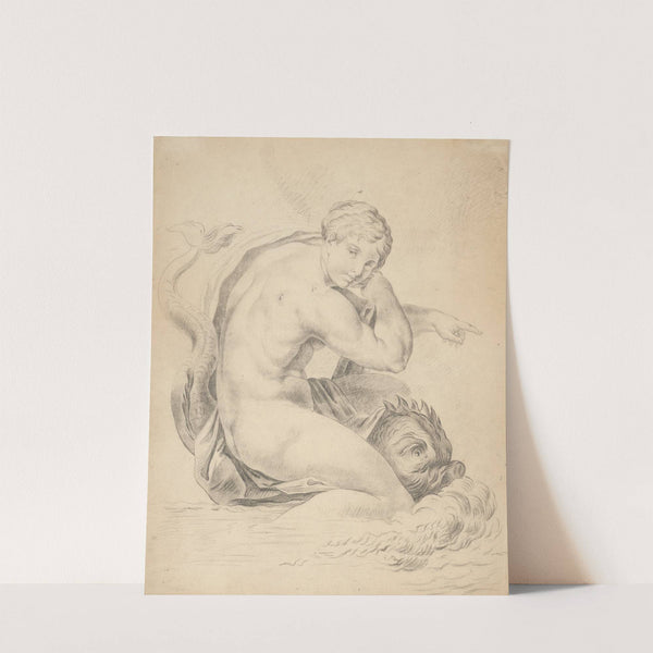 Woman with a dolphin by Gyula Benczúr