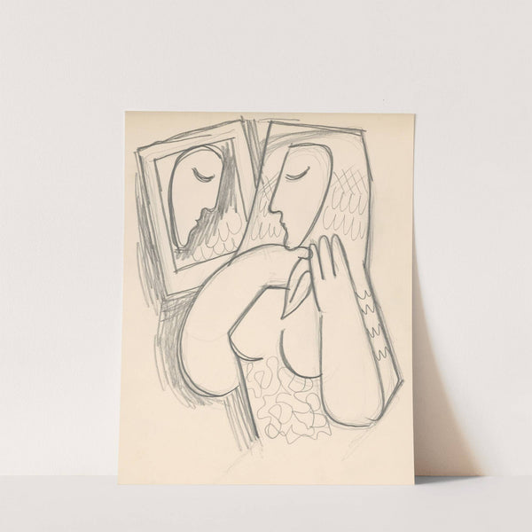 Woman with a mirror by Mikuláš Galanda