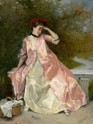 Woman With A Picnic Basket