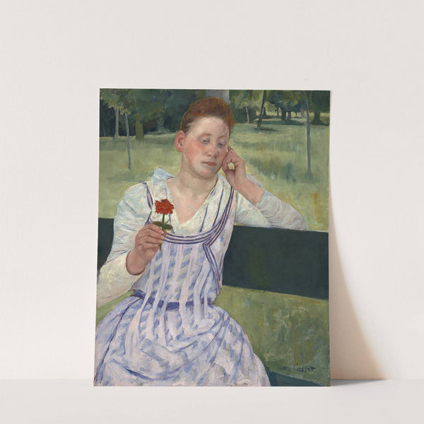 Woman with a Red Zinnia (1891) by Mary Cassatt