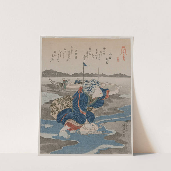 Woman with an Octopus; from the series Five Pictures of Low Tide by Utagawa Kuniyoshi