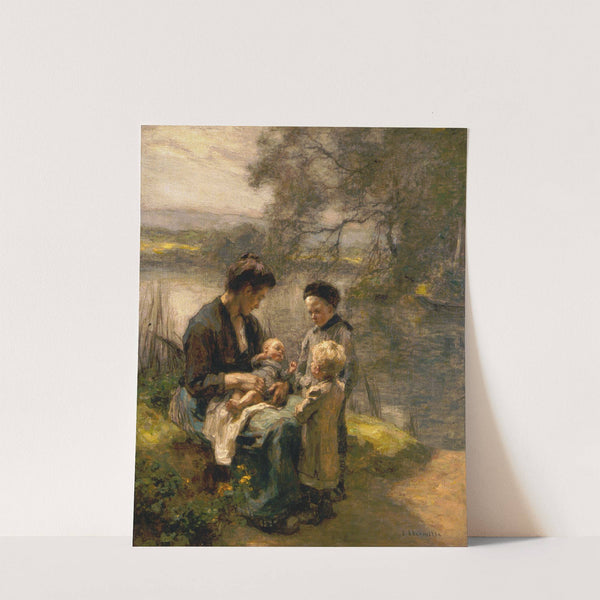 Woman with Child and Two Children by Léon Augustin Lhermitte
