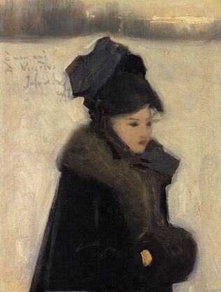 WOMAN WITH FURS
