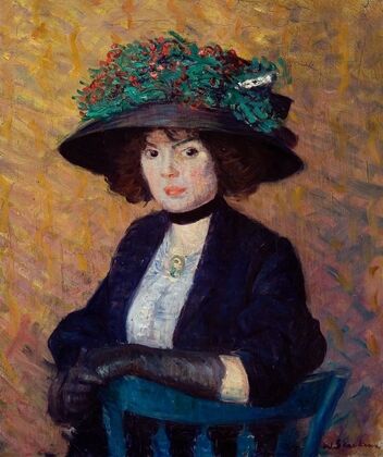 Woman with Green Hat