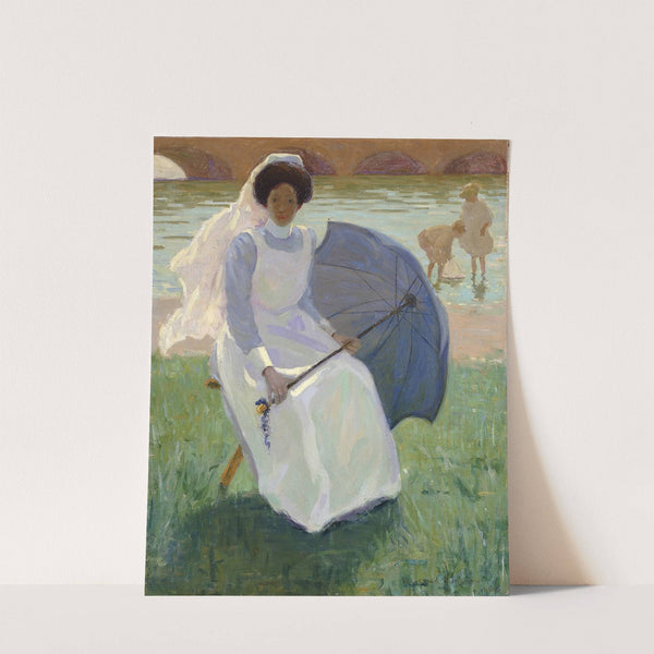 Woman with Green Parasol by Frederick F. Fursman