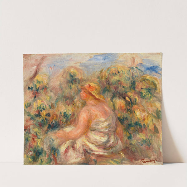 Woman with Hat in a Landscape (Femme avec chapeau dans un paysage) by Pierre-Auguste Renoir