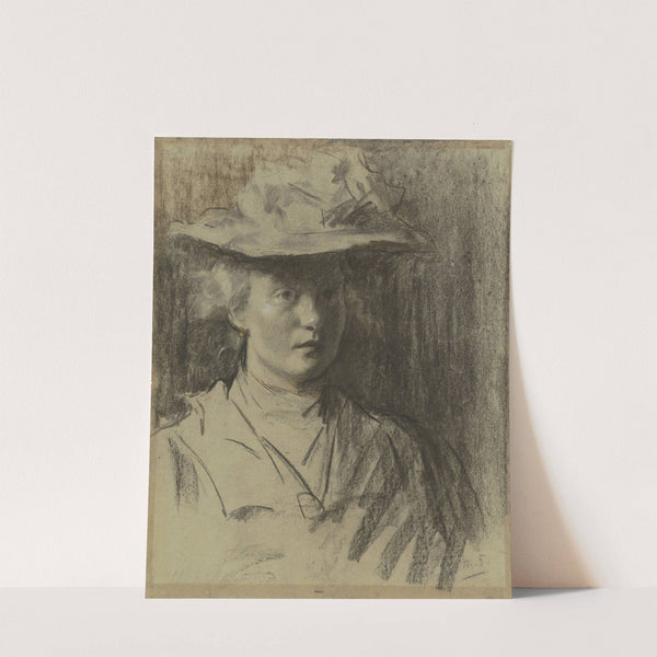 Woman with hat by Thérèse Schwartze