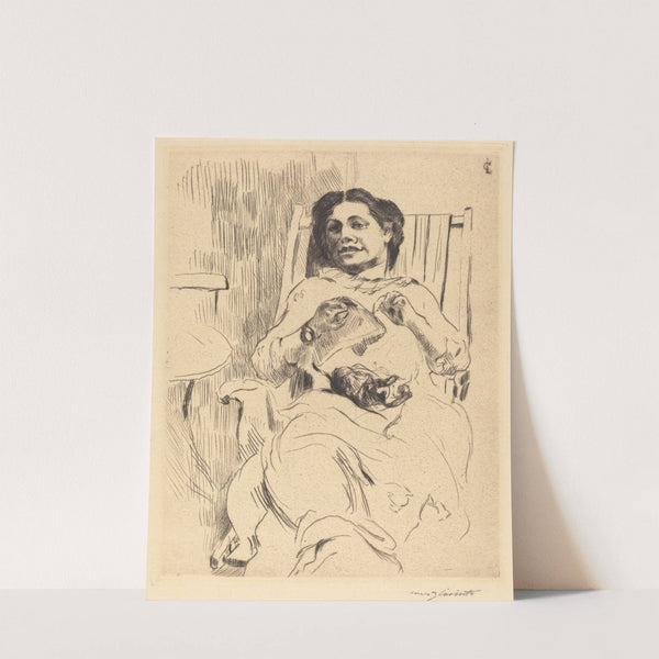 Woman with Needlework (Frau mit Handarbeit) (1912) by Lovis Corinth