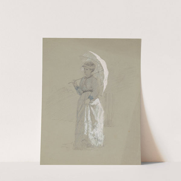 Woman with Parasol by Enoch Wood Perry Jr.