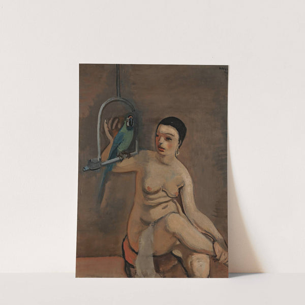 Woman With Parrot by Georges Kars