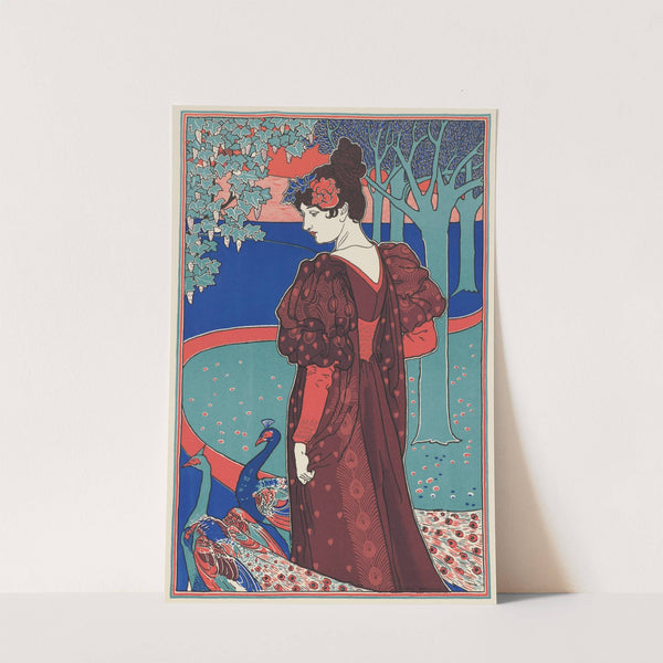 Woman with Peacocks (La Femme au Paon) by Louis Rhead