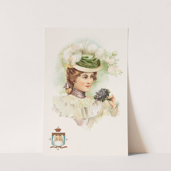 Woman with Posy (ca. 1861–1897) by Louis Prang & Co.