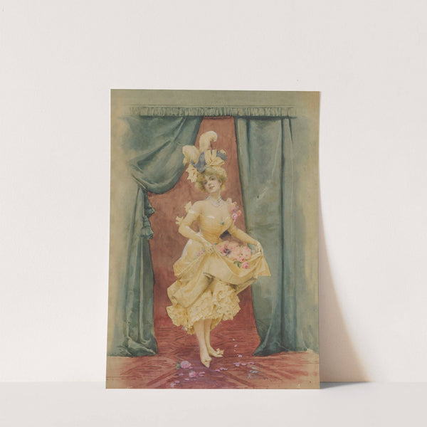 Woman with roses (19th Century) by French School