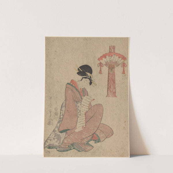 Woman with Scroll (late 18th century – ca. 1806) by Kitagawa Utamaro
