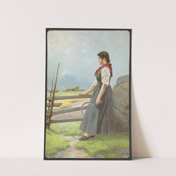 Woman with sickle. by Axel Hjalmar Ender