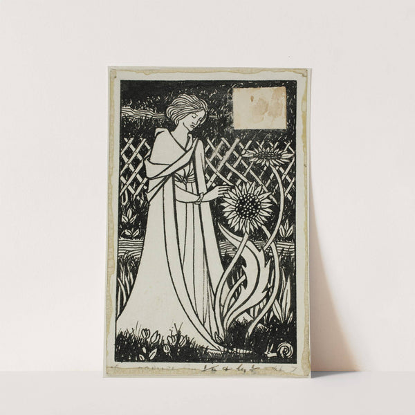 Woman with Sunflowers (1892-98) by Aubrey Vincent Beardsley