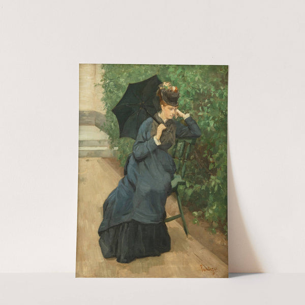 Woman with umbrella by Pericles Pantazis