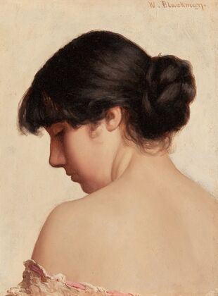 Woman with Upswept Hair