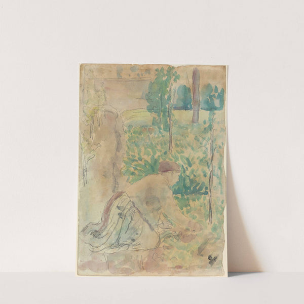 Woman Working in a Garden by Camille Pissarro