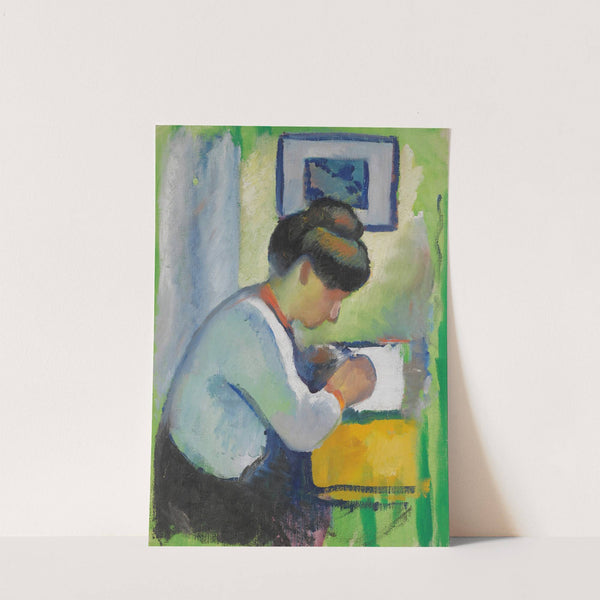 Woman Writing (1910) by August Macke