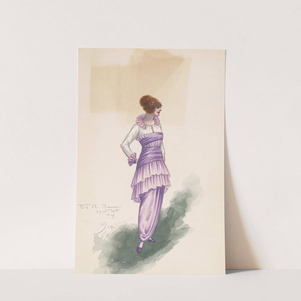 Woman’s costume and fabric pieces (1914) by Will R. Barnes