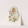 Woman’s Head Enframed with White Roses (ca. 1891) by Louis Prang & Co.